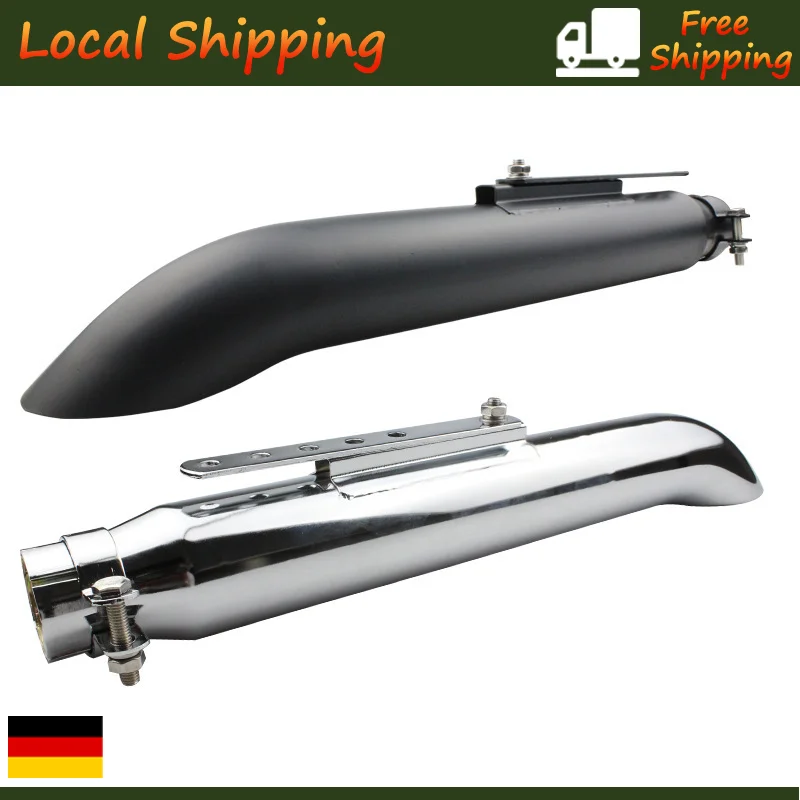 Universal Motorrad Auspuff Für Cafe Racer Bobber Retro Vintage Galvanik Moto Schalldämpfer Auspuffrohr Slip Schalldämpfer