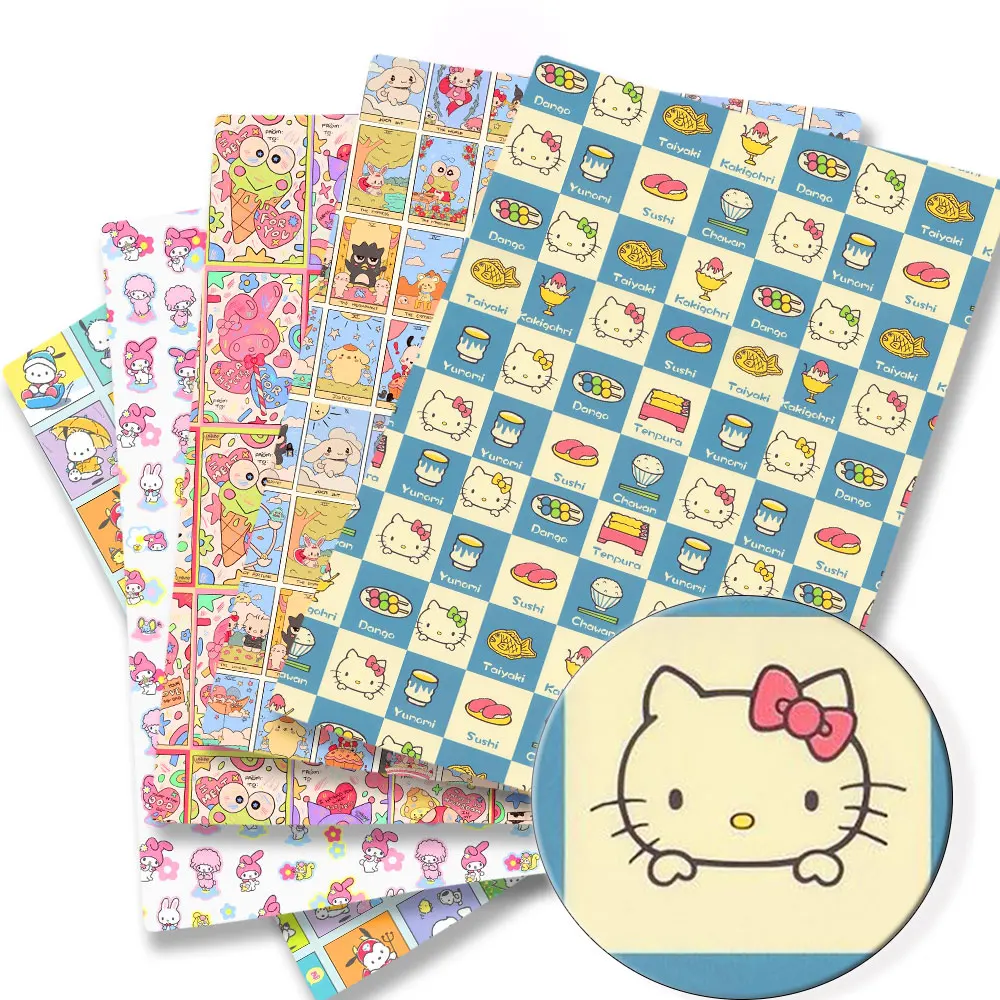 

Hello Kitty 140x50CM Cartoon cotton fabric Patchwork Tissue Kid Home Textile Sewing Doll Dress Curtain Polyester cotton Fabric