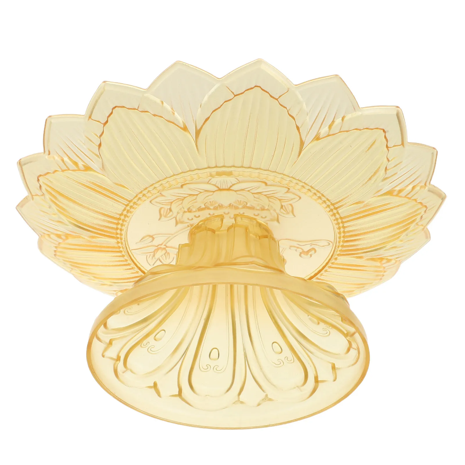 Fruit Tray Serving For Home Temple Worship Buddhist Offering Golden Pedestal Bowl Household Altar Dish Ritual