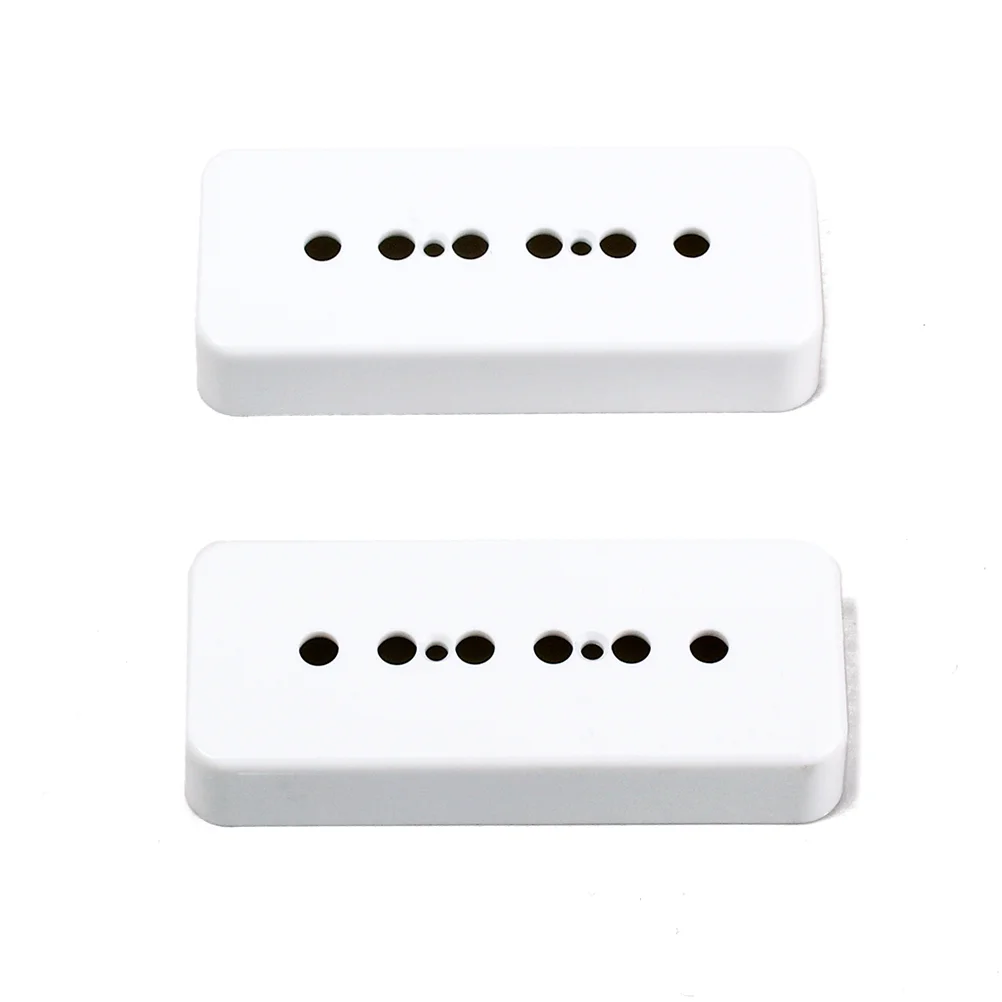 Pair of P90 Soapbar Pickup Cover for Style Guitar 50/52mm Pole Space (White) bass pickup cover Guitar Bridge & Neck Soapbar P