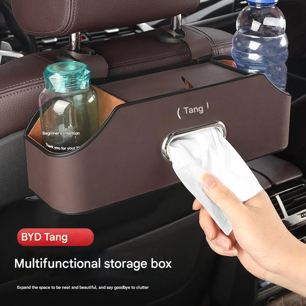 3 In 1 Auto Sitz Zurück Tasse Halter Lagerung Box Tissue Box Mit Haken Auto Rücksitz Organizer Auto Telefon Halter für Auto