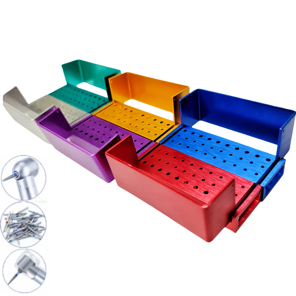 

Dental Burs Drill Disinfection Block - FG Bur Sterilization Holder Autoclavable Aluminum 30 Holes for Dentistry Materials