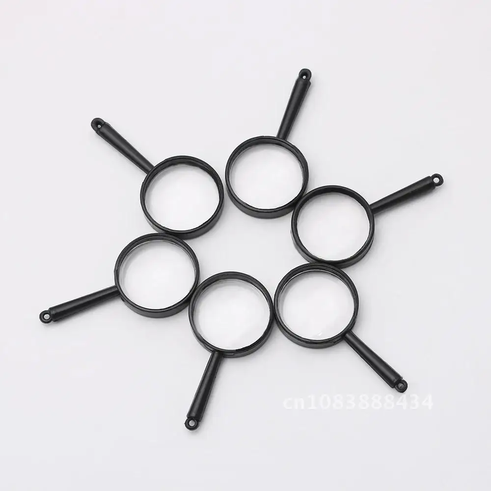 1/5Pcs 25mm Mini Pocket Magnifying Glass Top Handheld Reading 5X Magnifier Reading Glass Lens Insect viewer Jewelry Loupe