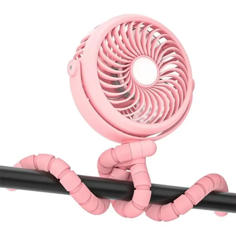 

2500 mAh Rechargeable Portable Fan Pink Light Emitting Diode Lighting