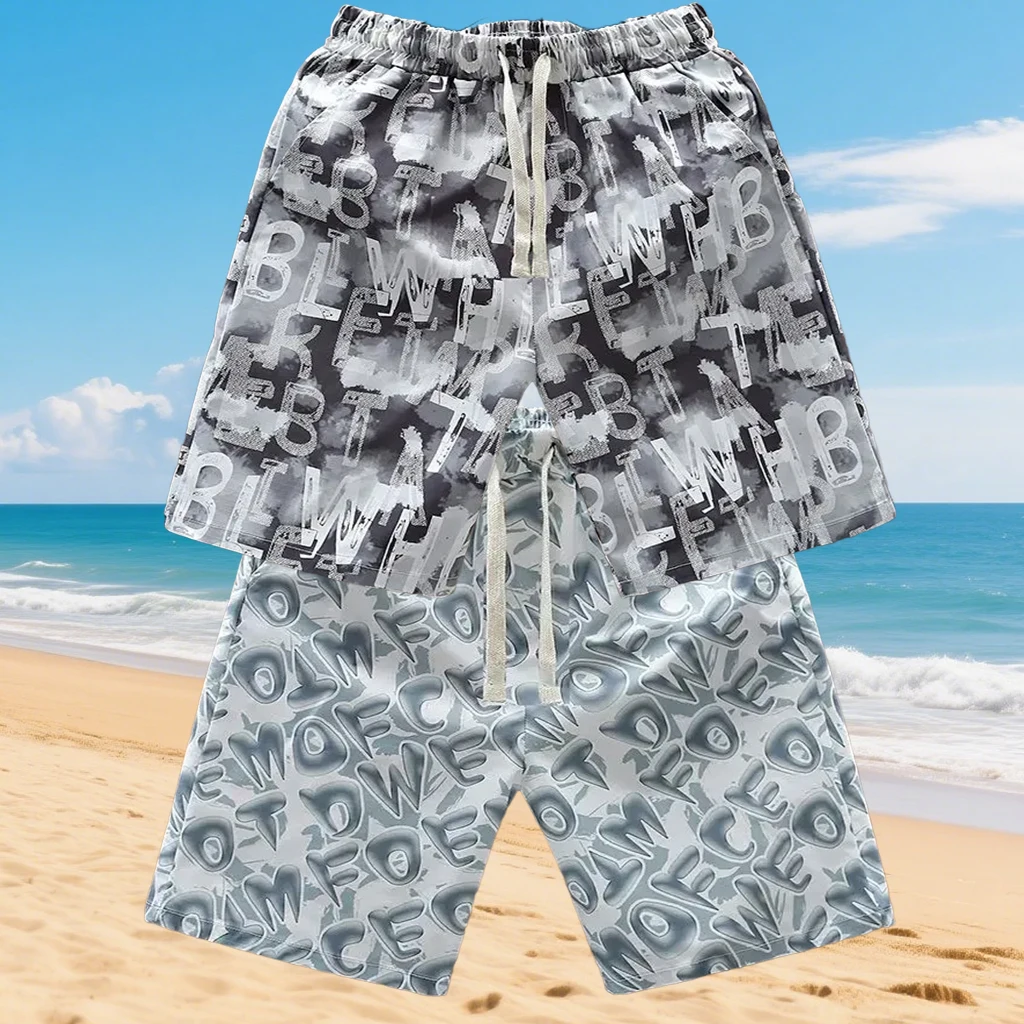 

New Men's/women's Shorts Korean Version Loose Casual Youth 5-point Short with Letter Printed Beach Shorts Y2K Motorcycle Shorts