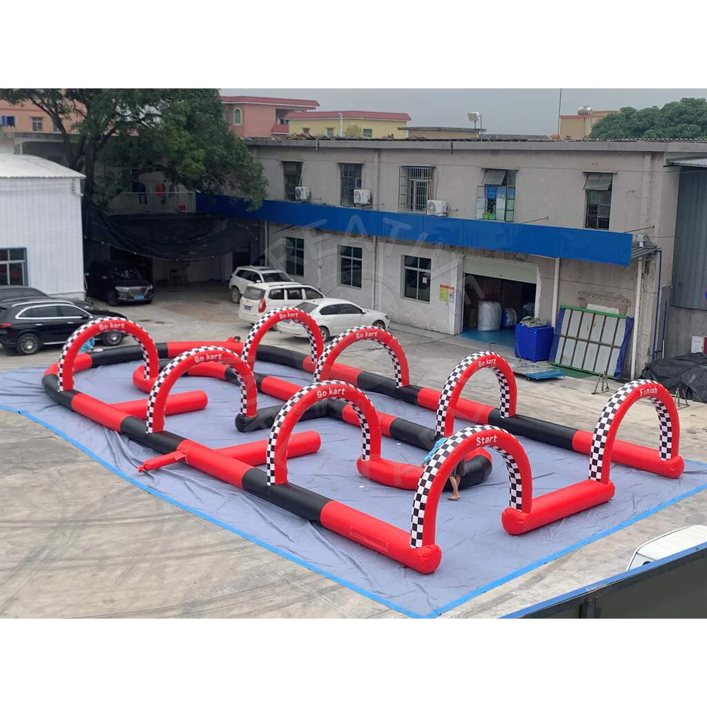 Inflatable kart track