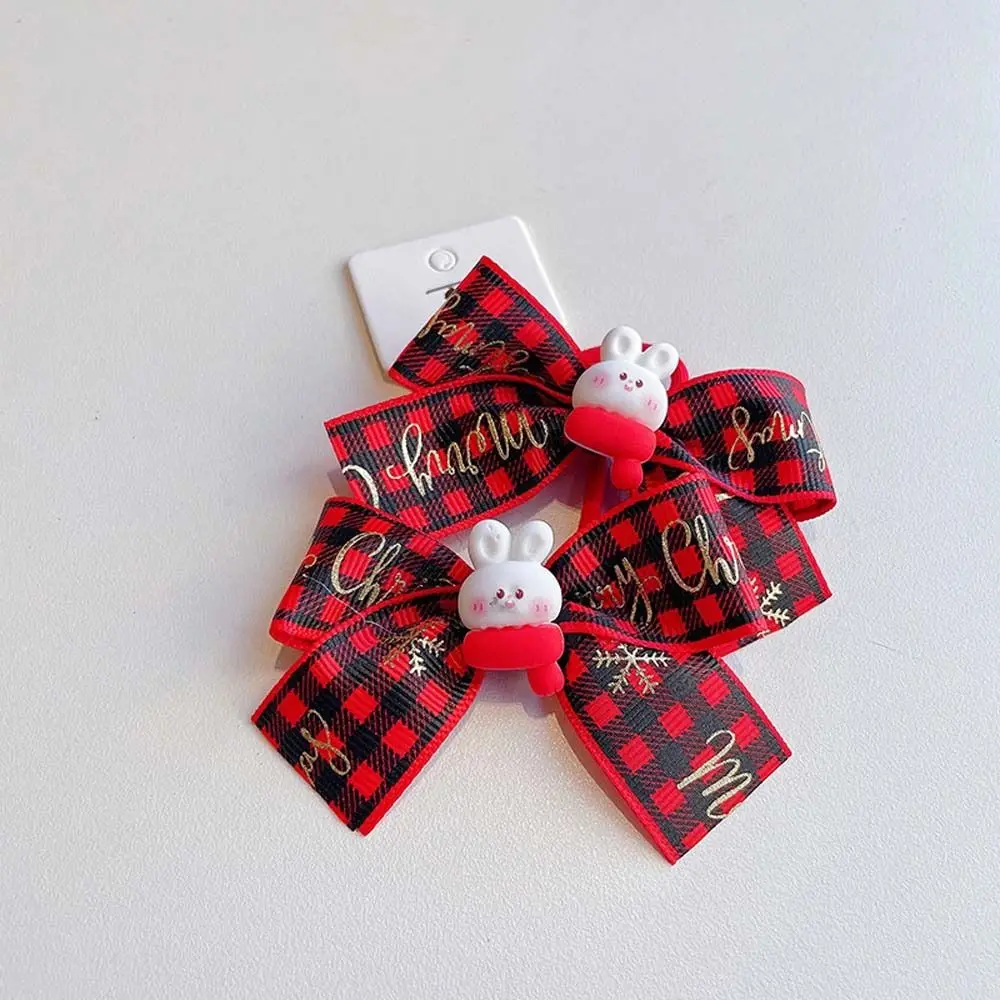 

Christmas Gift Korean Headwear Santa Claus Bells Rabbit Bow Rubber Band Christmas Hair Ring Christmas Hair Rope Hair Band