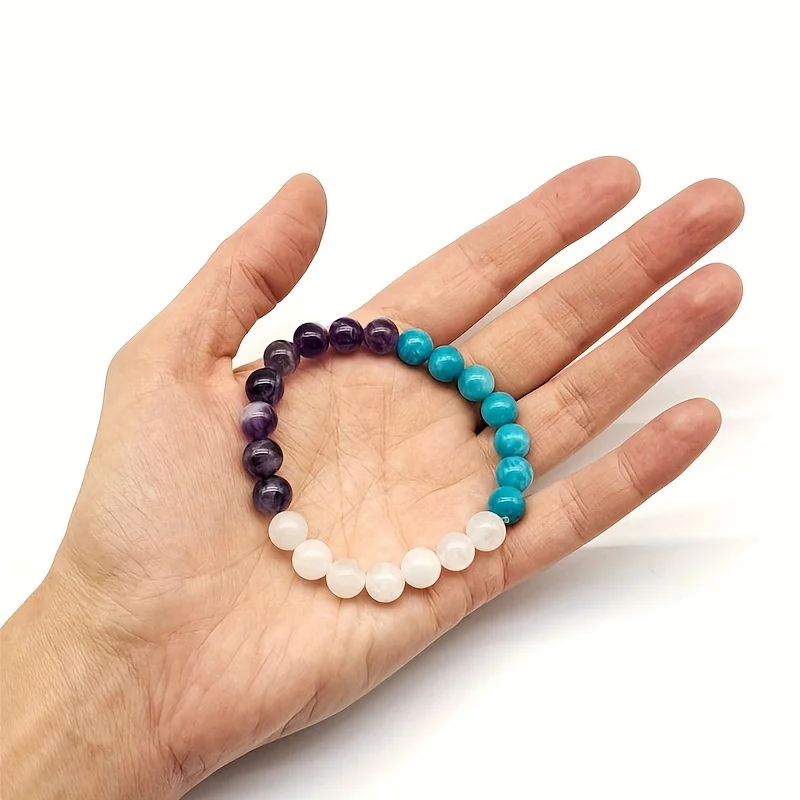 1pc/Gift for Sister Inner Peace Stone Beaded Bracelet Healing Crystal Jewelry Gift