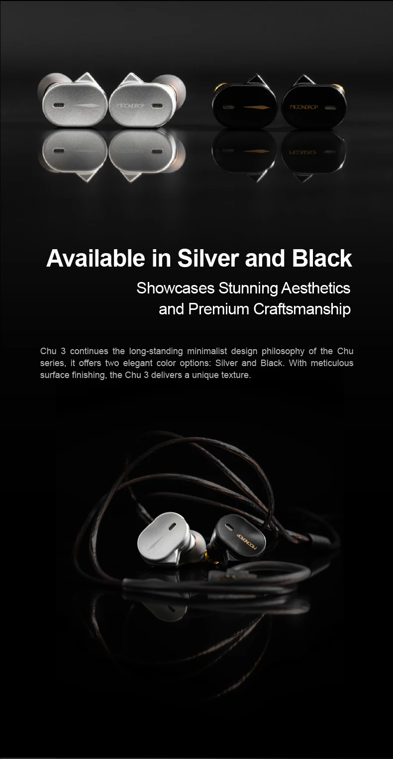 MOONDROP CHU III IEMs mit dynamischem Treiber und Membran aus Aluminium-Magnesium-Legierung, 3,5-mm-Stereo-Stecker – Detail 3
