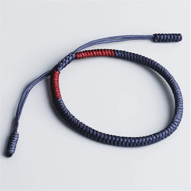 

Простые вязаные вручную браслеты для женщин и мужчин, хлопковые двухцветные браслеты с подвесками, изысканные веревочные браслеты, аксессуары, лучший подарок