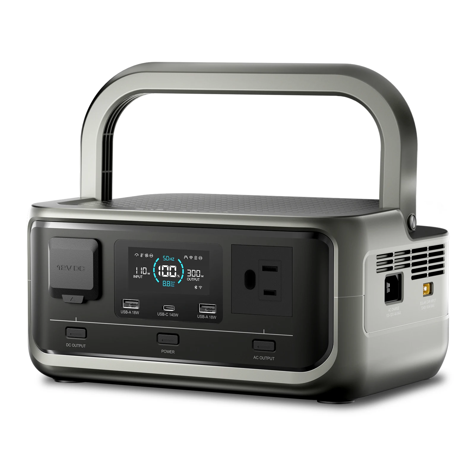 Portable Power Station with LiFePO4 Battery 140W PD Fast Charge UPS Function for Camping And Home Emergency