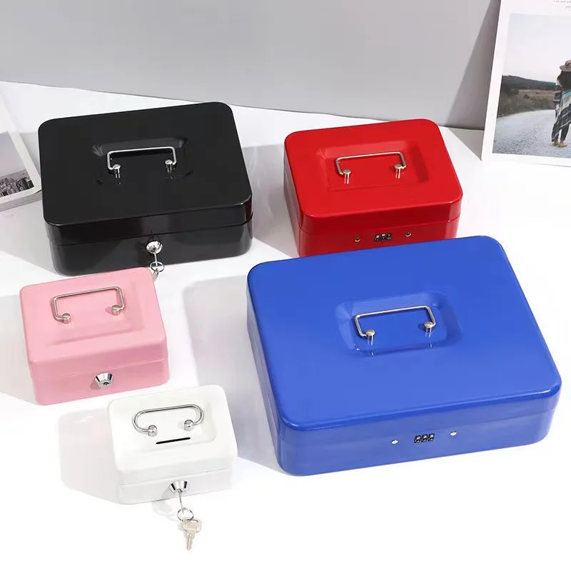 Protable Key Locker Safe Home Shop Steel Mini Money Box Security Cash Box Storage Box Hidden Coin Money Jewellery