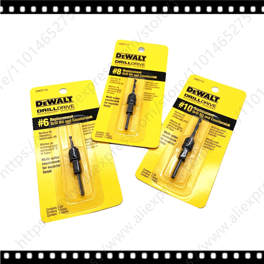 DEWALT DW2710/DW2711/DW2712 #6 #8 #10 Replacement Drill Bit & Countersink Power Tool Accessories For DW2700/DW2701/DW2702