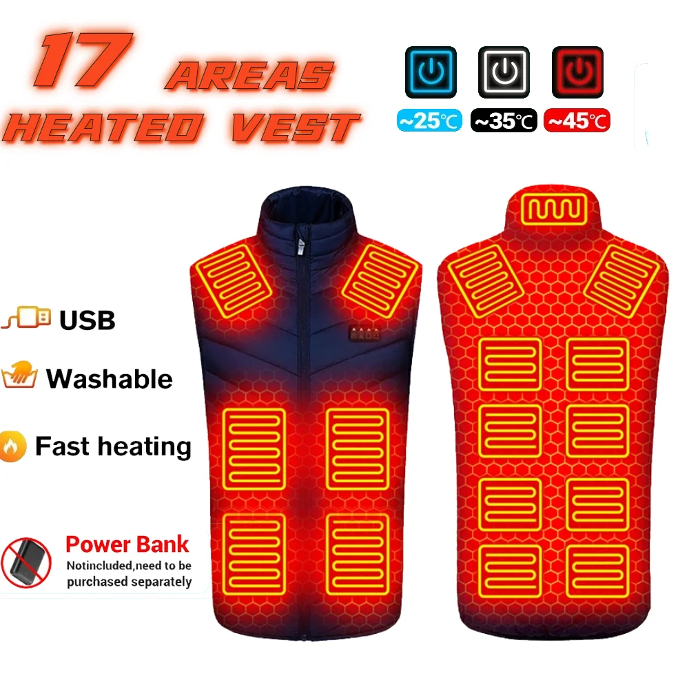 

Fever Vest Sports Outdoor Vest Heated Jacket WinterCold Warm Winter Outdoor Clothing Sports Warm Jacket Outdoor Leisure