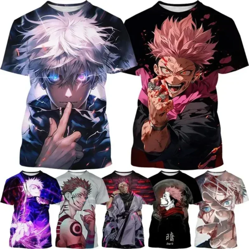 

2024 Spell Back to War Anime T-shirt Summer Hot Men's T-shirt New 3D Printed T-shirt Men's Graphic T-shirt Street T-shirt Clothi