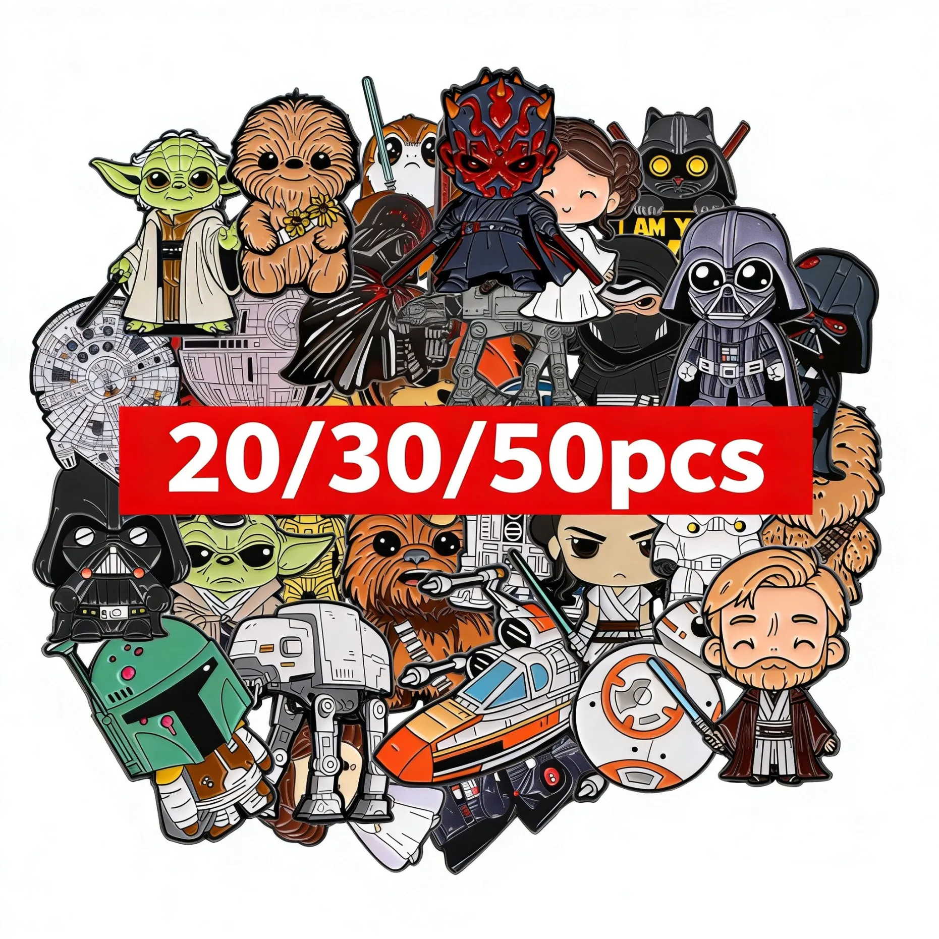 Atacado Aleatório: 20/30/50 Peças de Broches de Esmalte e Pins de Lapela para Mulheres e Homens, Emblemas Estilosos, Acessórios de Cosplay, Presentes de Coleção