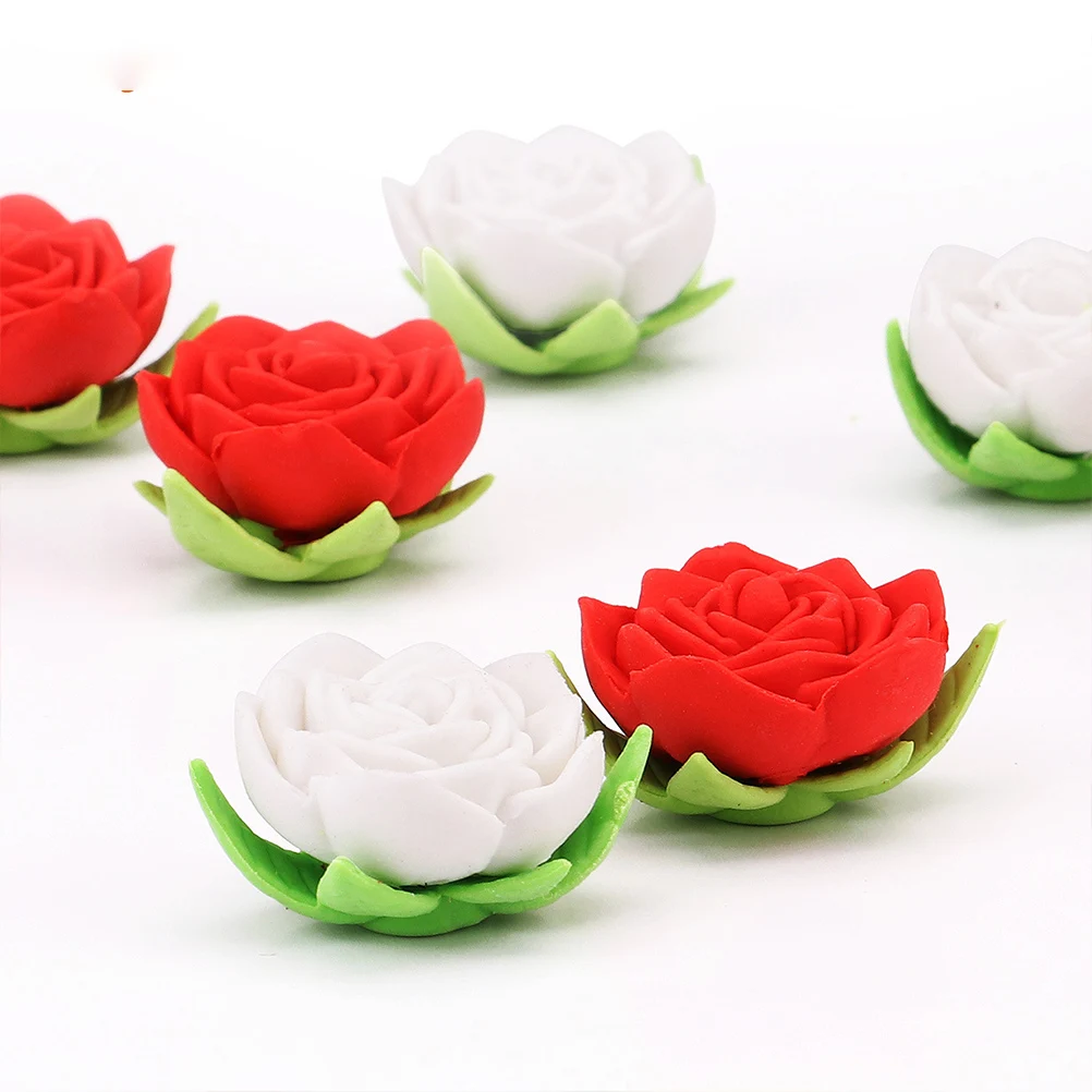 

16pcs Erasers Colorful Creative Stationery Soft Safe for Students Kids Rubber Pencil Eraser Office Use