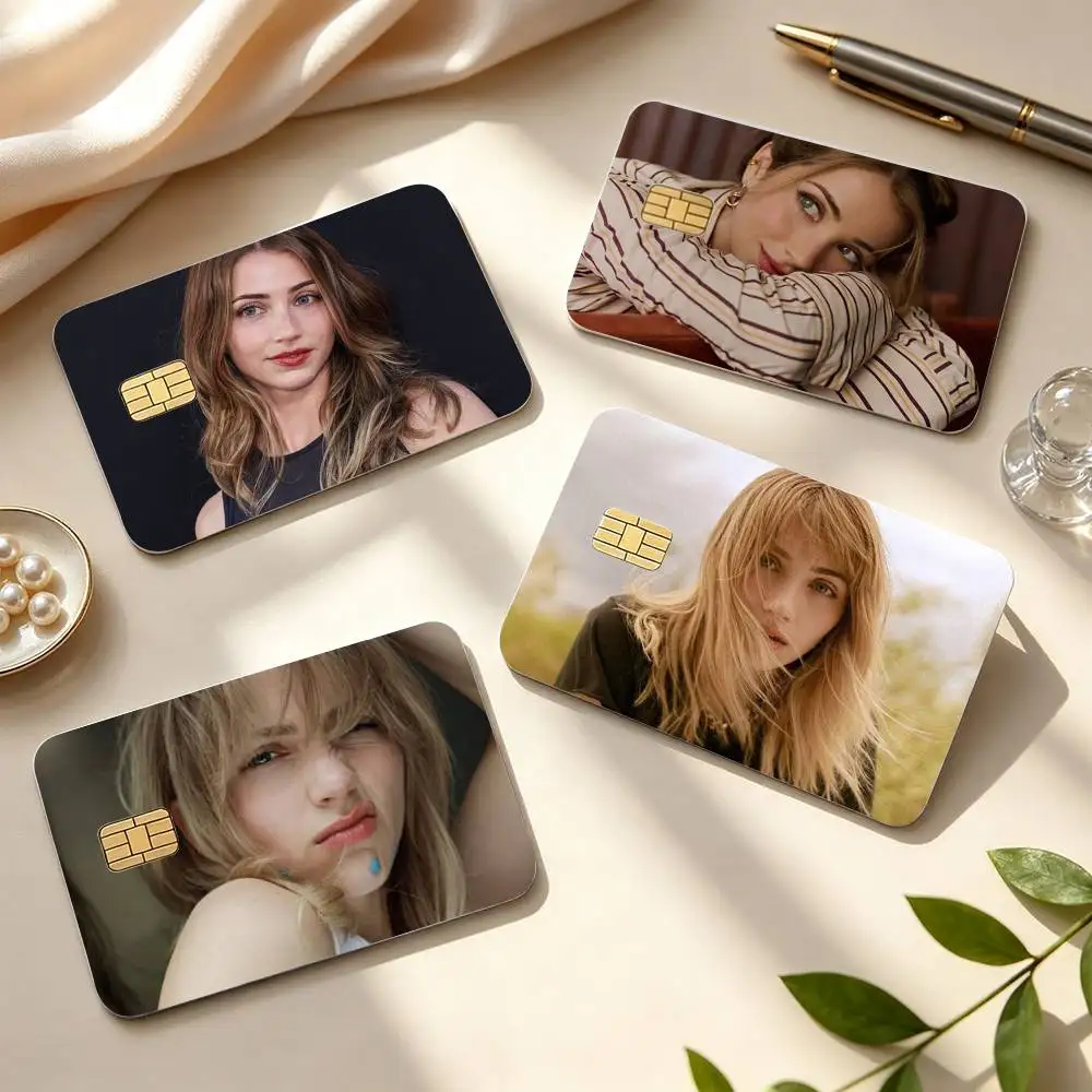 Actor E Emily R Rudd HD Waterproof Credit Card Stickers Silicone Decals For Chip Game Cards Gift