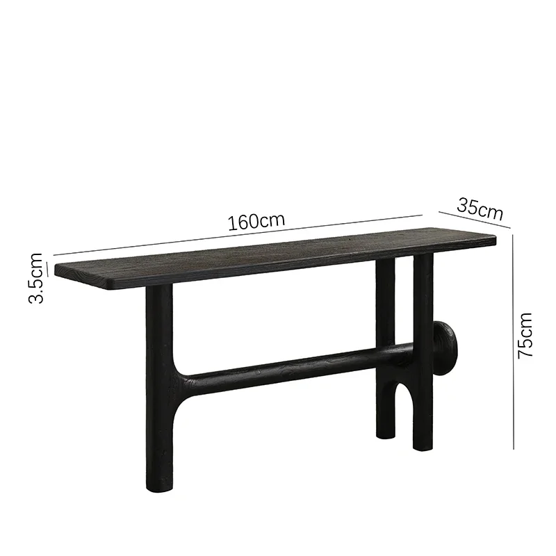 

Extremely Narrow Console Table Antique Style Creative Side View Long Desk