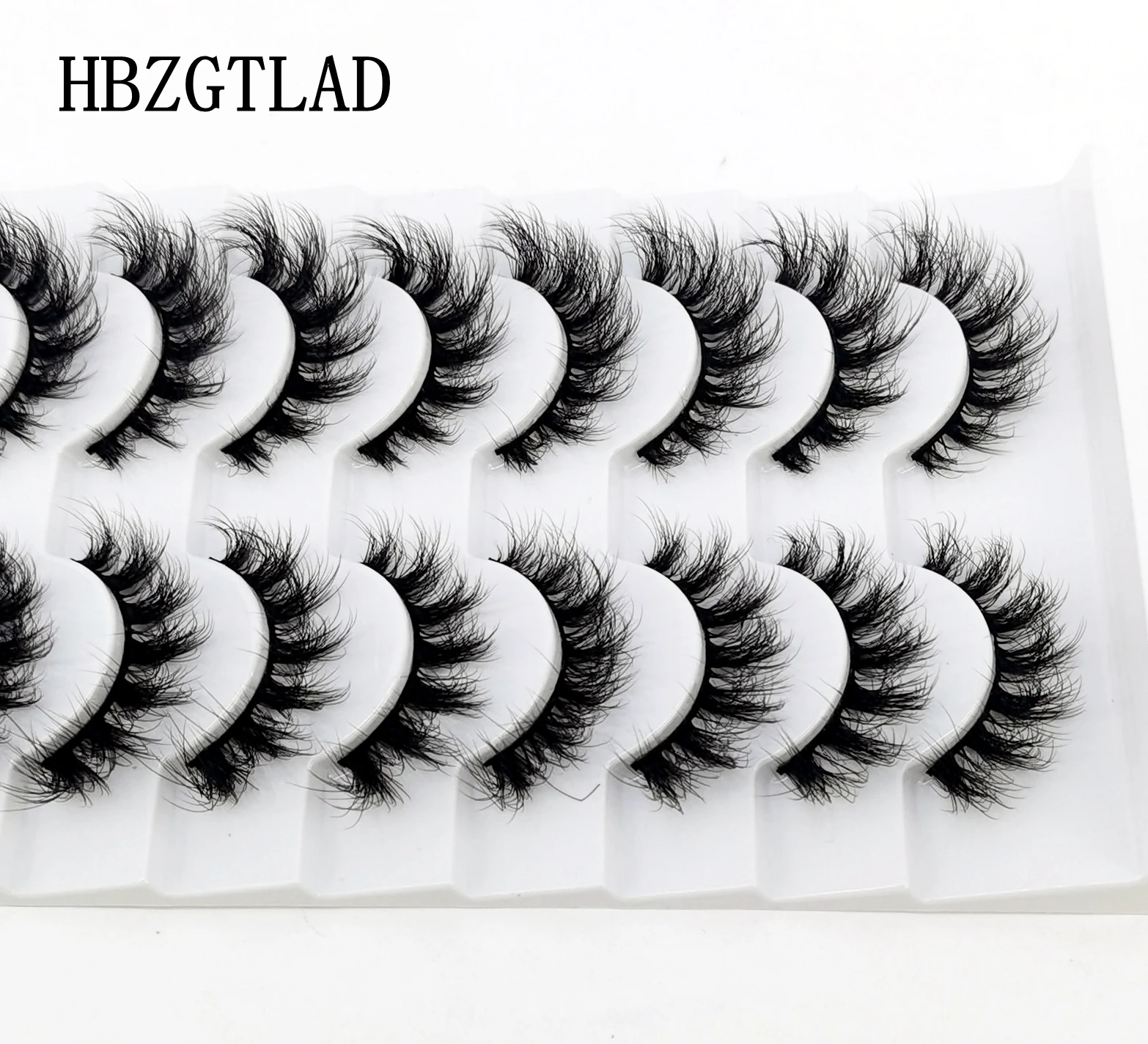 Wholesale Reusable 10 Pairs 3D Faux Mink Volumes Fake Lashes Kit Soft Fluffy Natural Long False Eyelashes Extensions For Beauty