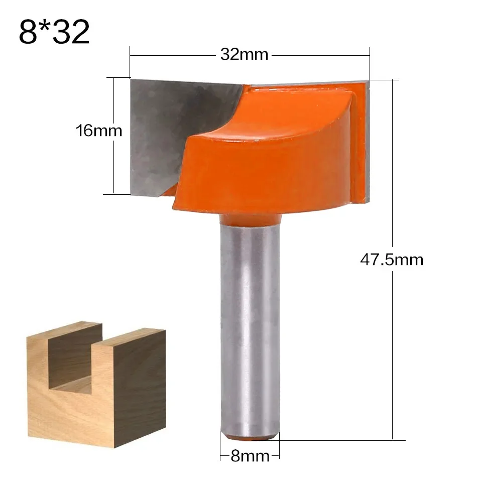 Broca de grabado inferior de limpieza de 8mm, broca enrutadora de carburo sólido, herramientas de carpintería, fresa CNC para madera, 1 ud.