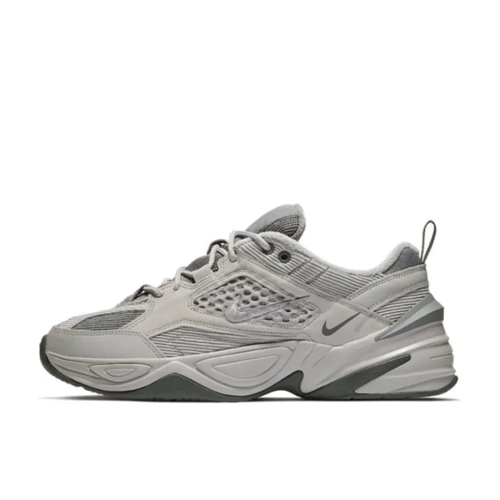 Zapatillas Nike grises M2K Tekno Low para hombre, zapatos clásicos Retro informales voluminosos, zapatillas cómodas acolchadas ligeras de invierno