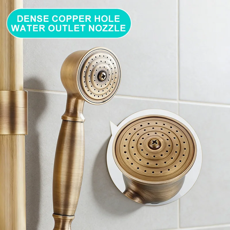 Antique Bronze Hand Holder Shower Brass Bronze Bath Shower Hand Replace Bathroom Copper Shower ML001