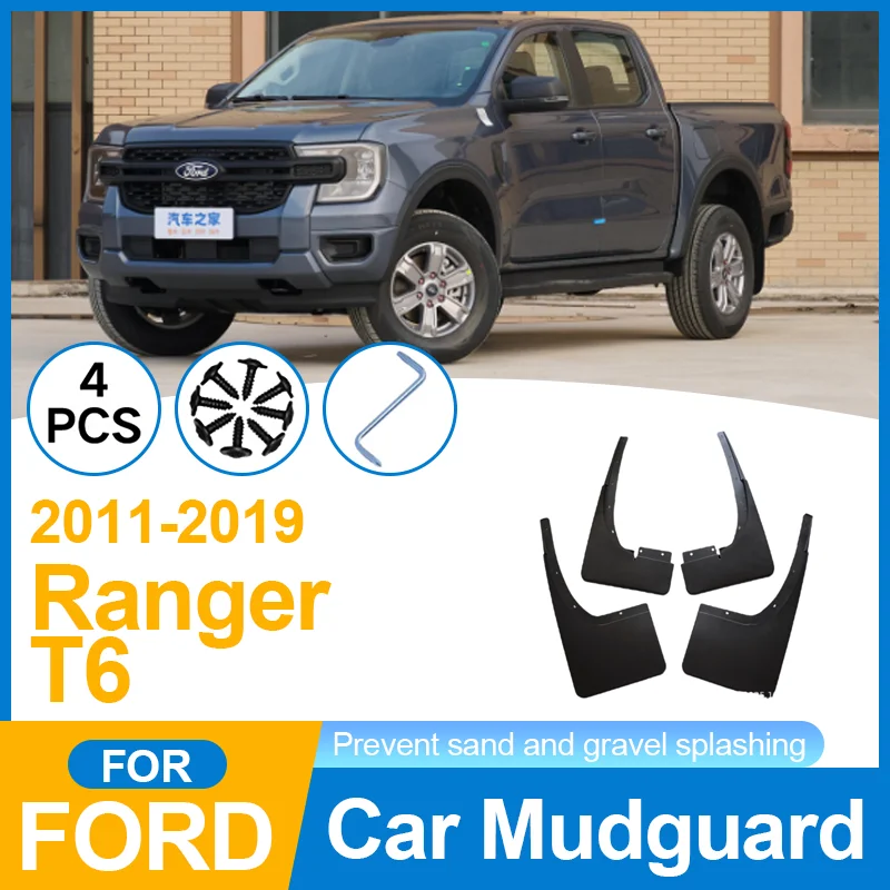 

for Ford Ranger T6 2018 2017 2011~2019 Car Mud Flaps Mudguards Anti-splash Fender Grade Front Rear Wheels Accessories Styling