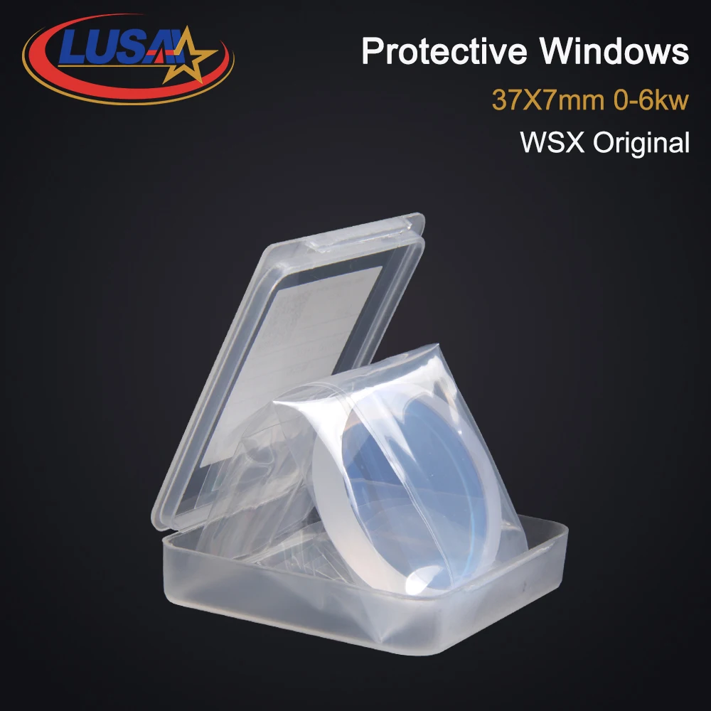 LUSAI WSX lente de protección láser Original, d37 x 7mm, 6kW, para NC60, NC63A, NC63E, NC63C, NC68