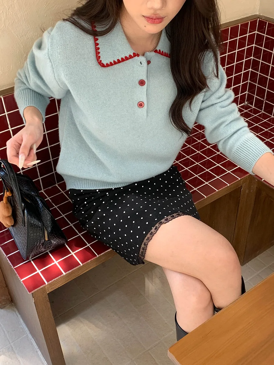 

Женский повседневный вязаный пуловер с длинными рукавами, шерстяной свитер, осень 2024, новый модный удобный мягкий теплый топ