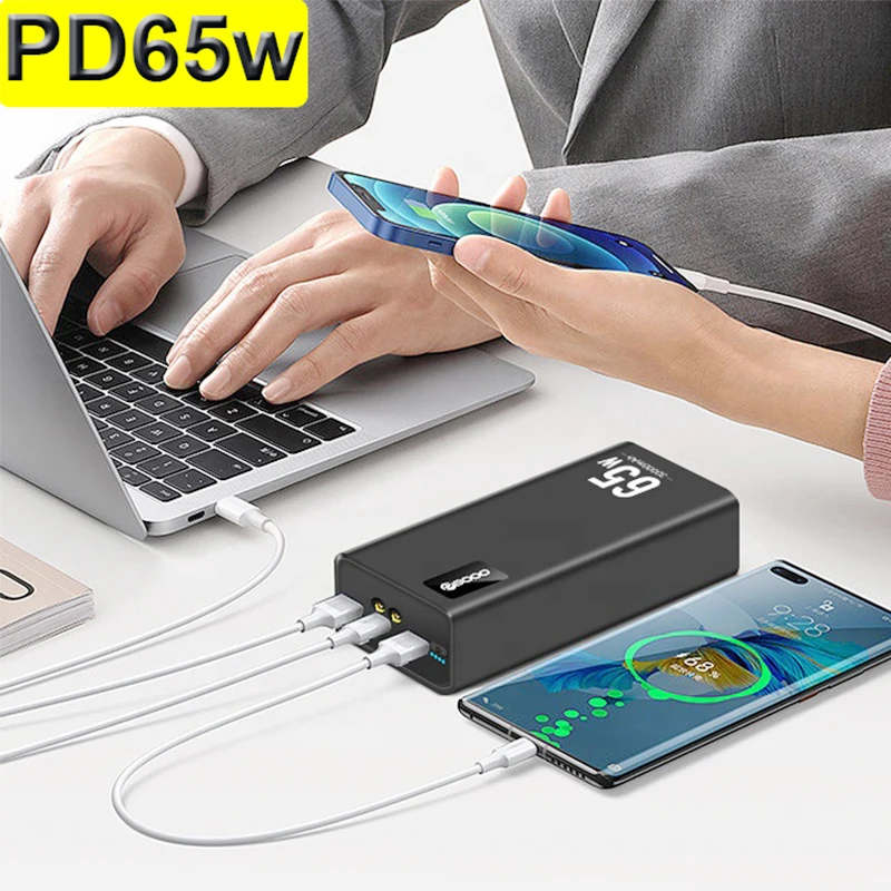 Pd 65w 50000mah Laptops Powerbank Fast Charging Portable External Battery Charger Tablet Power Bank For laptop iphone samsung