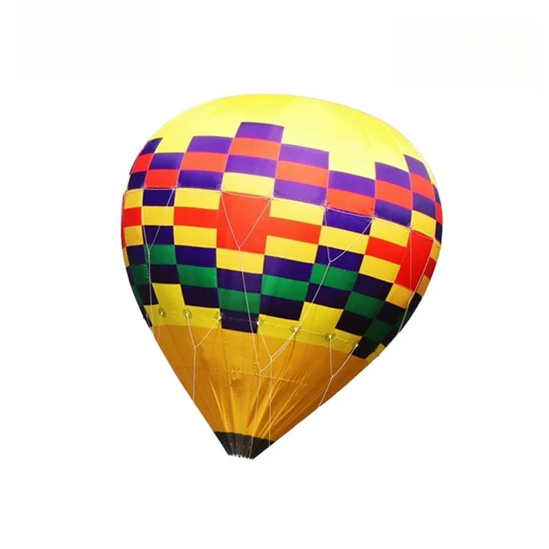 Flying hot air balloons, outdoor activities advertising, launching large balloons