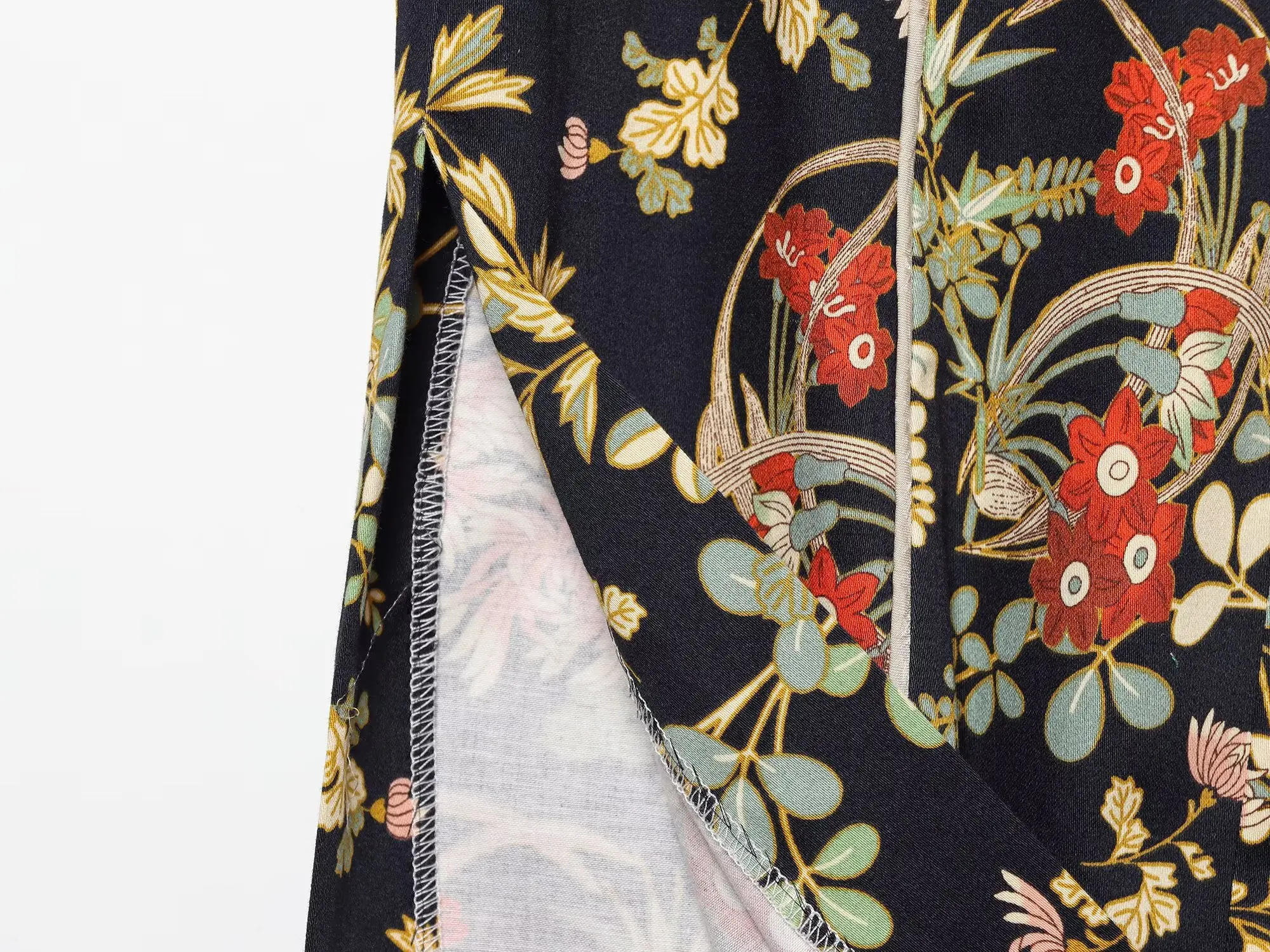 BSAY 2026 Herbst Damenkleid mit Neckholder-Ausschnitt, Kontrastfarben und gerollten Kanten, ärmellos, schmal geschnitten, mittellanger Rock – Detail 7