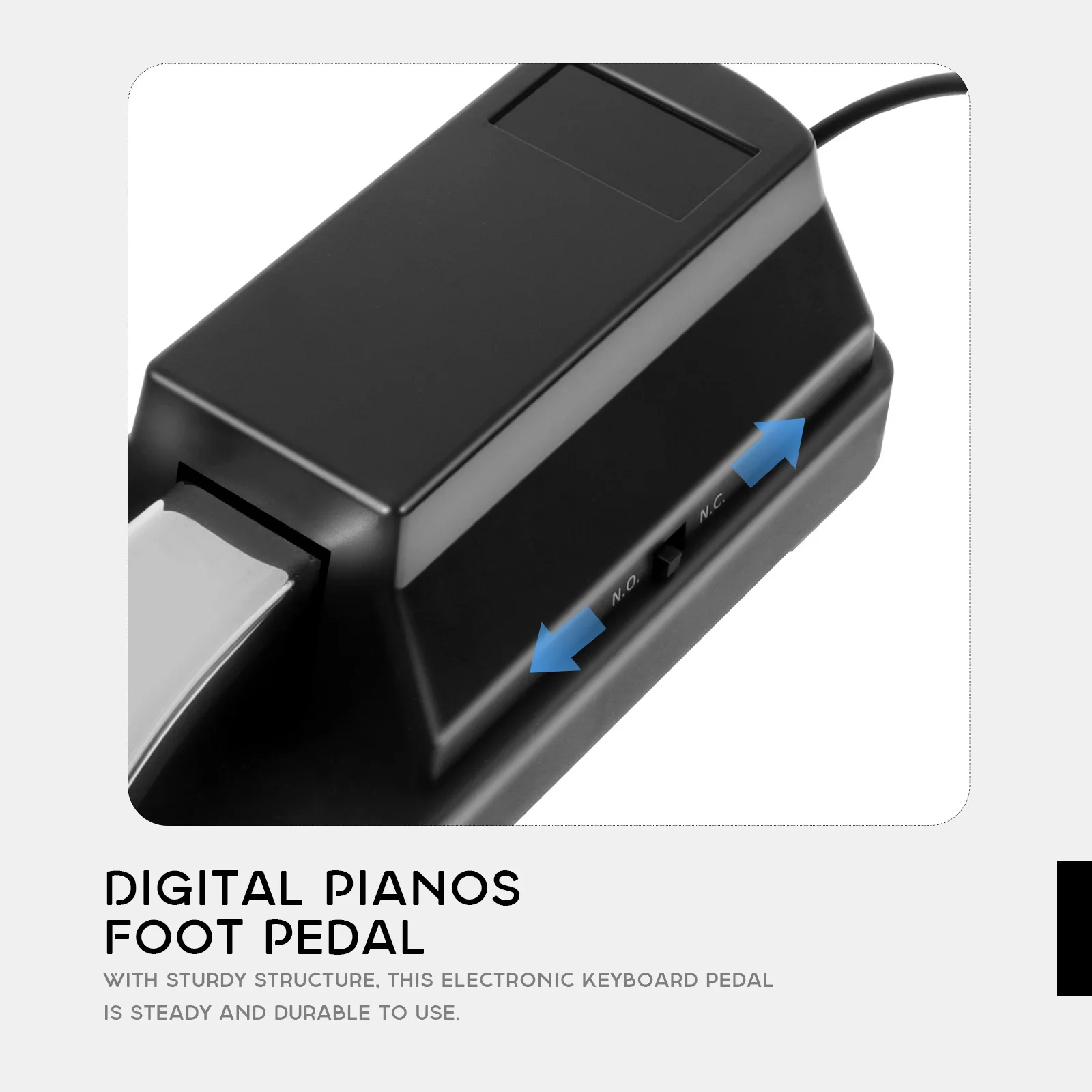 

Universal Non-Skid Sustain Pedal for Electronic Keyboards Piano Black Durable Structure Suitable Synthesizer Drum