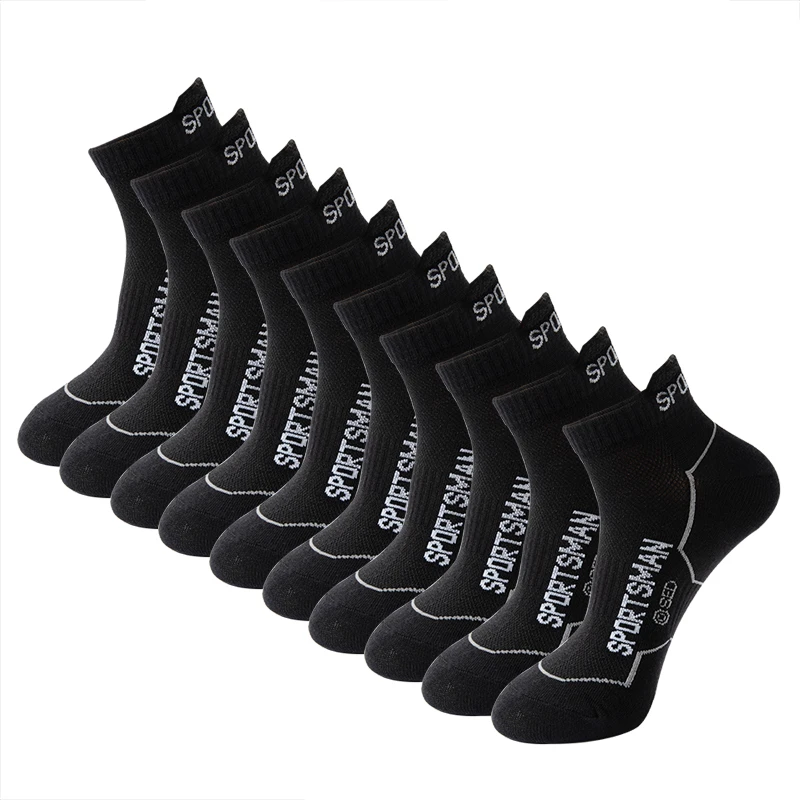 

10 pairs men's summer short socks fashion casual sports socks for men running ankle socks that wick away sweat sox 39-44