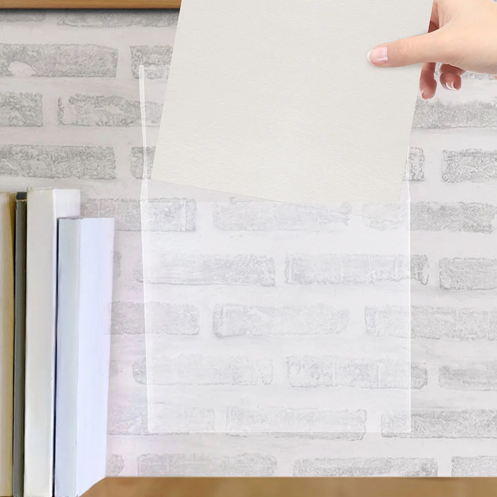 2Pcs WallMounted Holder Plastic Magazine Rack Hanging Wall Bag Transparent Document Stand Office ganizer Storage Solution