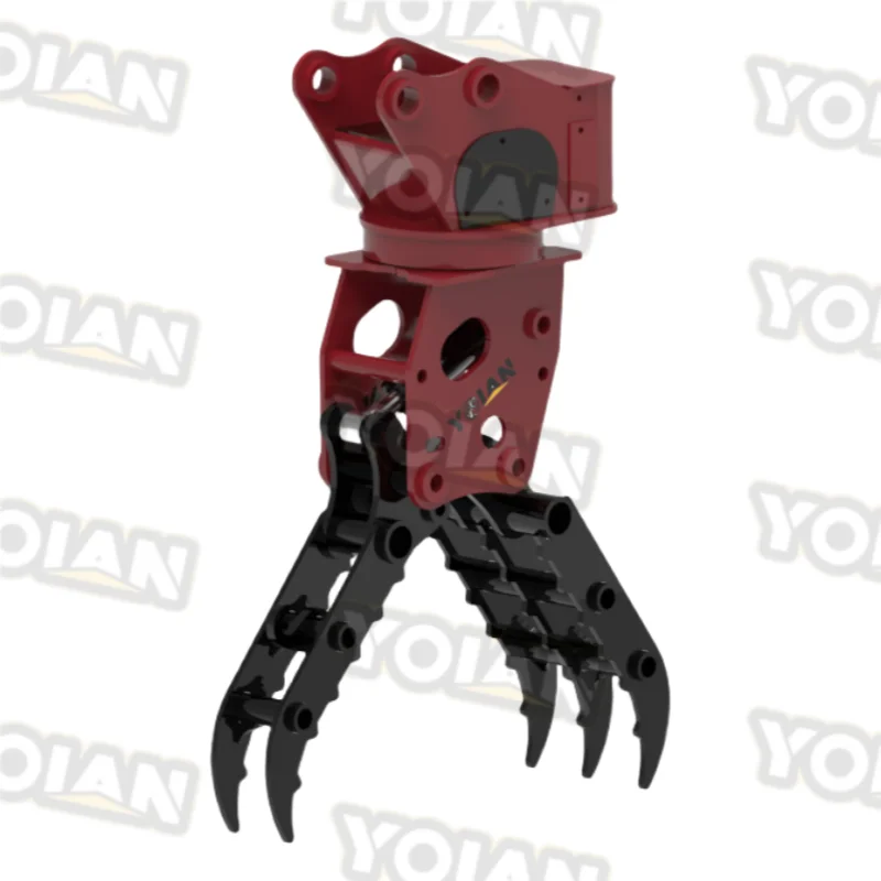 YOIAN Construction Machinery Parts Excavator Loader Grid Skeleton Bucket with Attachments Forks Grapple Bucket