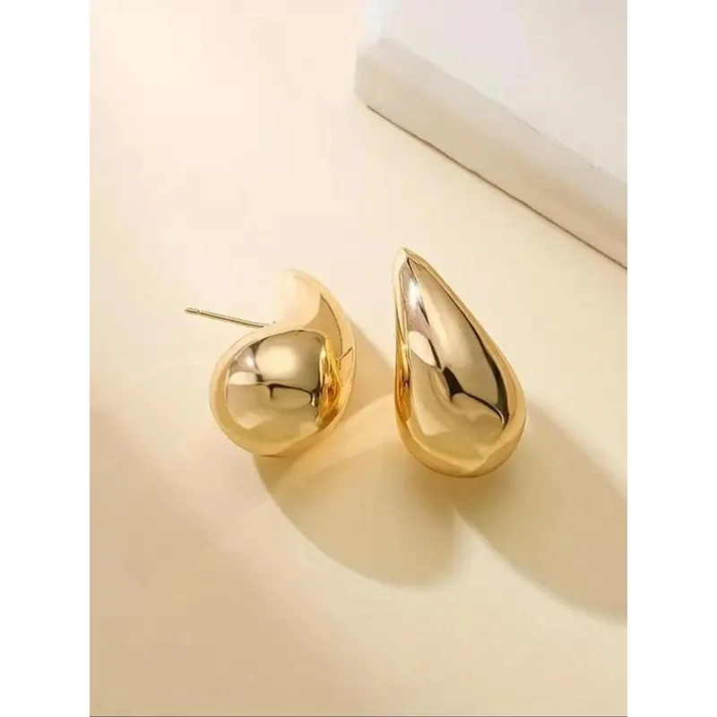 Women's Elegant Water Drop Shaped Stud Earrings for Women, Summer 2024 Vintage Jewellery for Women, Nugget Jewellery for Party,