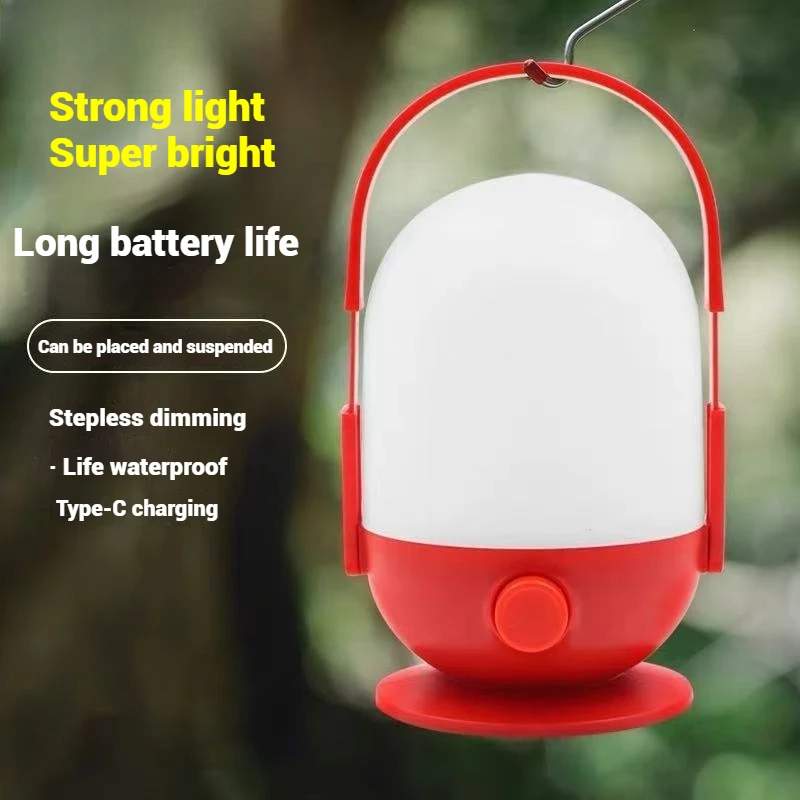 Nova chegada acampamento latern à prova dwaterproof água led ao ar livre luz portátil recarregável lâmpada com carregamento recarregável iluminação de viagem