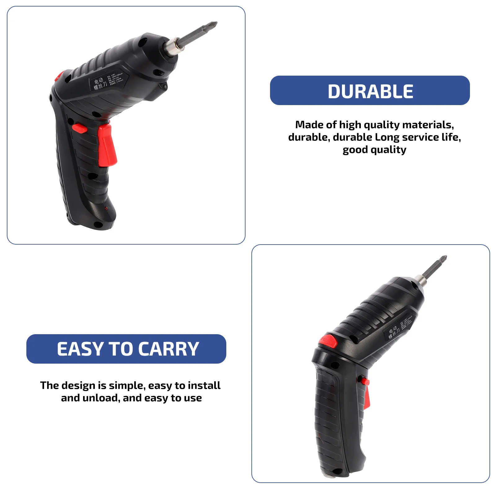 

1Set Electric Screwdriver Kit Rechargeable Cordless Mini Drill USB Charge Electric Hand Drill Household Maintenance Tool for DIY