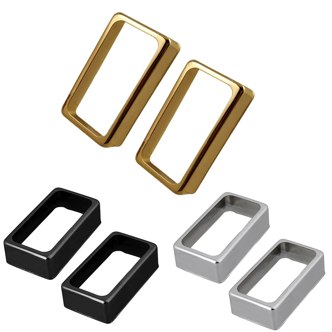 

Pack of 2, Open Electric Guitar Dual Coil Pickup Case Cover - Nickel (Gold Silver Black)