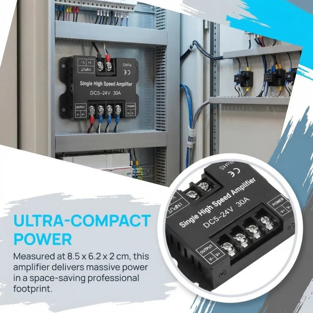 

Надежный контроллер светодиодов DC5-24V RGB 30A, мощный контроллер света, одноканальный повторитель сигнала, драйвер для ламп