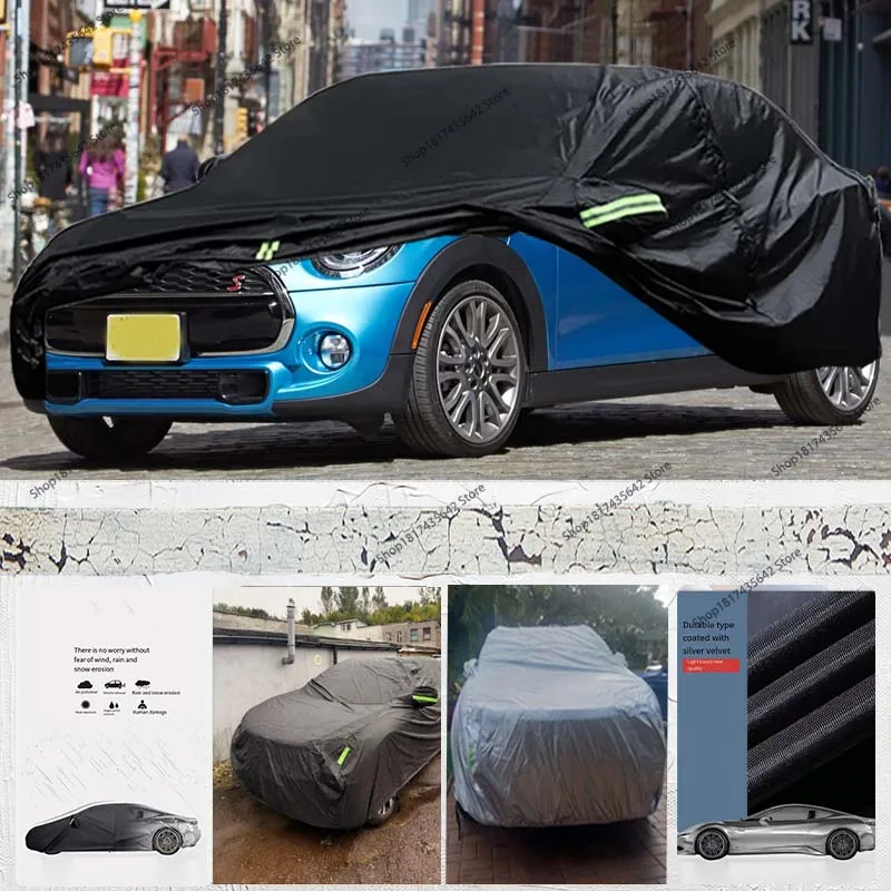 

Для Mini Cooper 4DR 2014-2024 защитные полные чехлы водонепроницаемый автомобильный чехол уличный полный автомобильный чехол 210D ткань Оксфорд защита