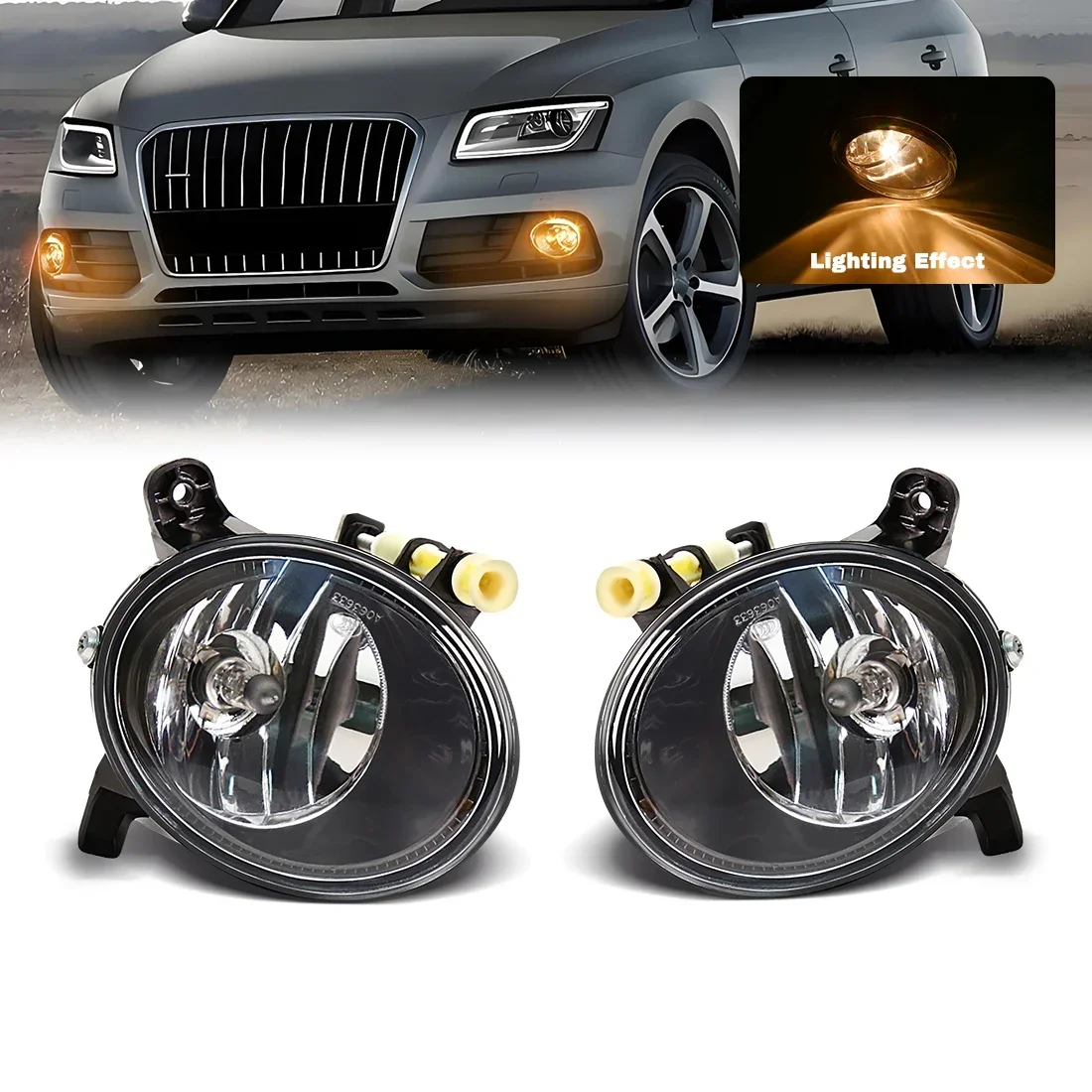 Fog Lamps For Audi Q5 A4 B8 S4 A4 Allroad 2008 2009 2010 2011 2012 Car DRL Daytime Running Lights Halogen 8KD941699A 8KD941700A