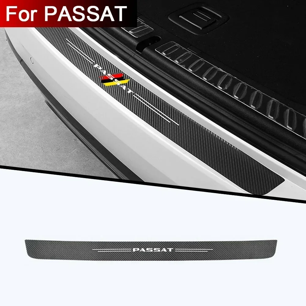 Car Threshold Stickers Carbon Fiber Protect Film for Volkswagen VW Passat Door Sill Bumper Strips Scuff Plate Decals Accessories