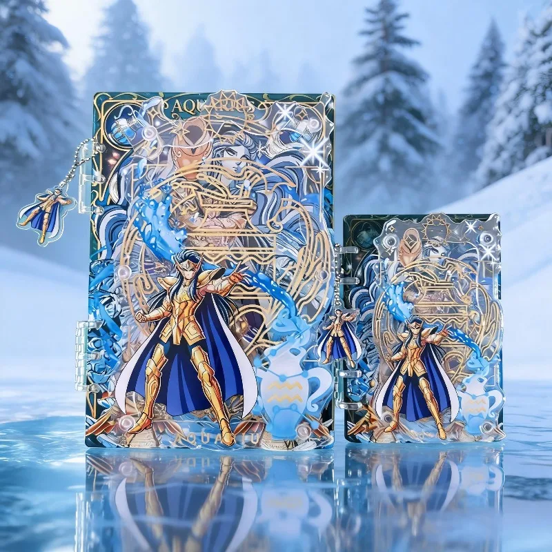 Golden Saint, Seiya, Aquarius, Acrylic,Shaker Notebook,Fashion,Creativity,Salsa,Notepad,Collections,Daily Use,and Birthday Gifts