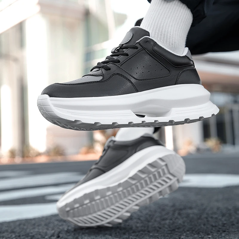 

Unisex 7cm Invisible Height Increasing Casual Shoes Hollow Out Sole Comfortable Elevator Sneakers for Men Women Daily Wear