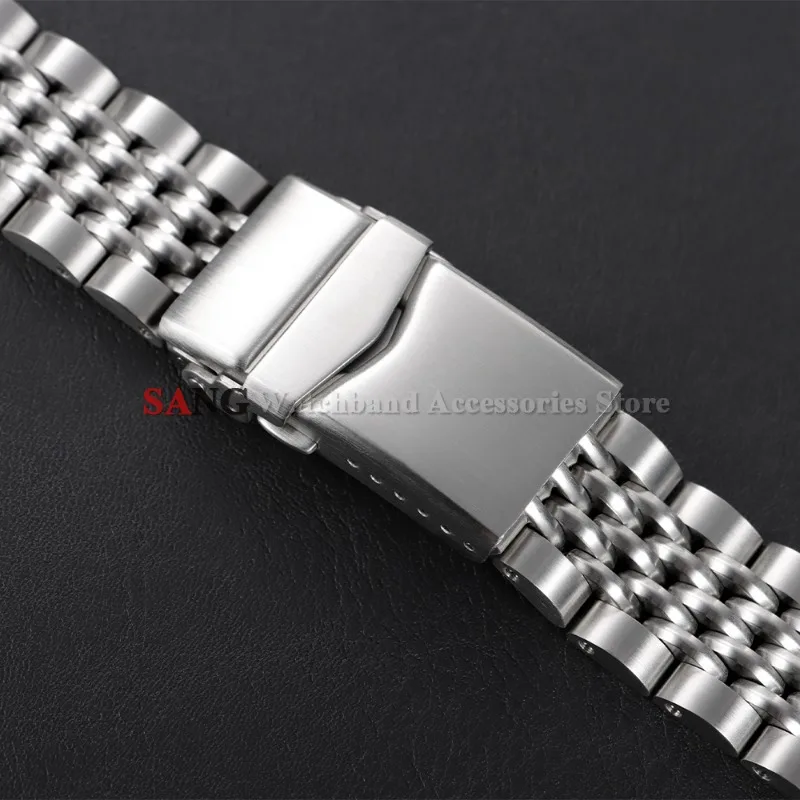20/22mm Stainless Steel Bracelet Metal Watchband for Seiko for Jubilee SKX007/009 Watchband Screw Link Straight/Curved End Strap