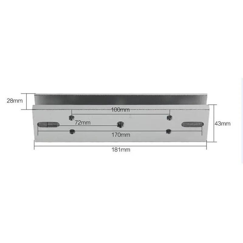 U Shape Bracket For 280KG/600LBS Electric Magnetic Lock For Frameless Glass Door 280kg Magnetic Lock Accessory Sn:280kg-U
