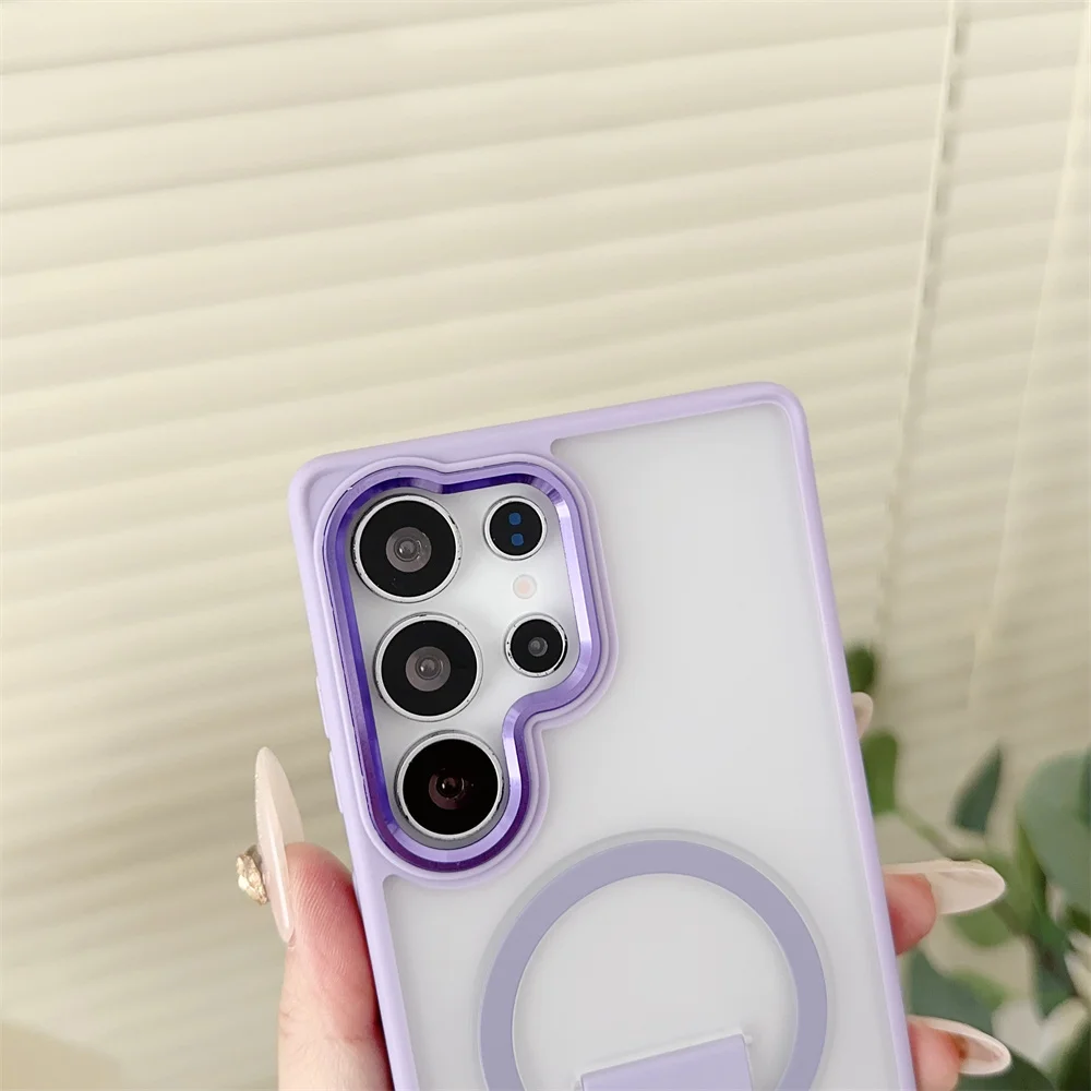 For Magnetic Wireless Charge Phone Case For Samsung Galaxy S26 S26Plus S26 Ultra S25 S24 With Lanyard Shockproof Bumper Cover
